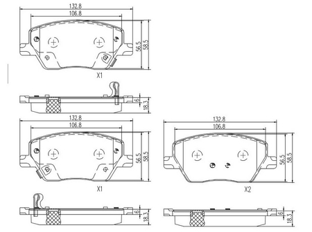 FT29169 KLOCKI HAM FIAT TIPO 16> PRZÓD BEZ CZUJNIKA