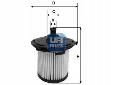 UFI 26.074.00 FILTR PALIWA FORD TRANSIT 13> WKŁAD 2.2TDCI EURO 5