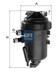 UFI 55.173.00 FILTR PALIWA FIAT PANDA 03- 1.3JTD  KPL