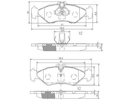 FT29017 KLOCKI HAM MERCEDES SPRINTER 95> 901-905 TYŁ