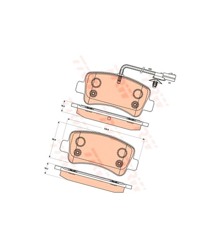 TRW GDB1903 KLOCKI HAMULCOWE TYŁ TRW RENAULT MASTER 10-