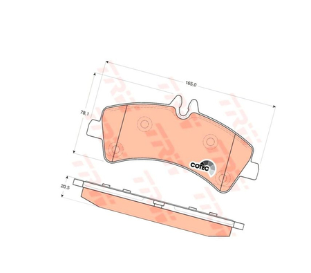 TRW GDB1699 KLOCKI HAMULCOWE TYŁ MERCEDES SPRINTER 06- 906