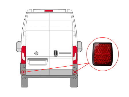 ODBLASK FIAT DUCATO 06>/ 14> TYŁ L/P