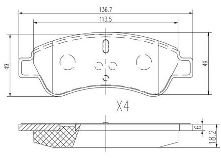 FT29519 KLOCKI HAMULCOWE PRZÓD PEUGEOT 206 207 307