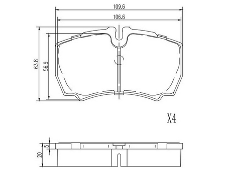 FT29092HD KLOCKI HAM IVECO DAILY 00> TYŁ BEZ CZUJNIKA 35S