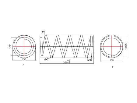 FT12248 SPRĘŻYNA ZAWIESZENIA RENAULT KANGOO 98> PRZÓD 1.4 / 1.5 DCI