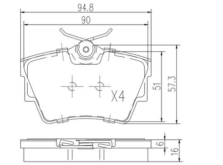FT29513 KLOCKI HAMULCOWE TYŁ RENAULT TRAFIC 01>